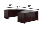 Offices To Go Superior Laminate U Desk In Mahogany