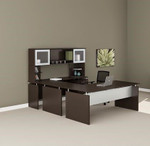 Mayline Group Mayline Medina Mocha Finished Straight Front U Desk MNT39LDC