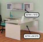 Mayline Group Mayline Medina Sea Salt L Desk with Hutch
