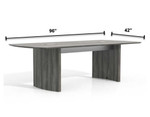 Mayline Group Mayline Medina Series 8' Conference Table with Gray Steel Laminate Finish 