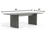 Mayline Group Mayline Medina Series 8' Conference Table with Gray Steel Laminate Finish