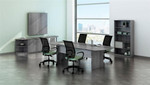 Mayline Group Mayline Medina Series 8' Conference Table with Gray Steel Laminate Finish
