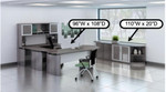 Mayline Group Mayline Medina Series Large Gray Steel Laminate Furniture Set for Executive Office