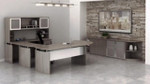 Mayline Group Mayline Medina Series Large Gray Steel Laminate Furniture Set for Executive Office