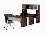 Mayline Group Mayline Medina Series Left Handed U Desk in Mocha