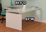 Mayline Group Mayline Medina Straight Front Desk with Return and Pedestal