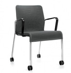 Global Total Office Global 5942C Lite Series Mesh Side Chair with Arms and Casters (24 Color Options Available!) 