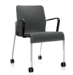 Global Total Office Global 5942C Lite Series Mesh Side Chair with Arms and Casters (24 Color Options Available!)