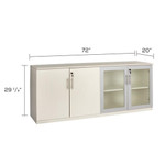 Mayline Group Mayline Medina Textured Sea Salt 72" Locking Low Wall Cabinet