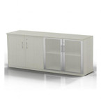 Mayline Group Mayline Medina Textured Sea Salt 72" Locking Low Wall Cabinet