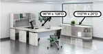 Mayline Group Mayline Medina Textured Sea Salt Executive Furniture Set