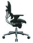 Eurotech Seating Eurotech Ergohuman Black Leather Mid Back Executive Chair LE10ERGLO