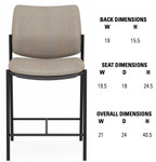 Global Total Office Global 6905 Sidero 24" Counter Height Stool