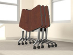Mayline Group Mayline Model LT24 Flip-N-Go Transitional Table with Silver Base