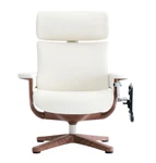 Eurotech Seating Eurotech Nuvem White Leather Reclining Executive Chair with Tablet Arm and Ottoman - NUVEMWHT