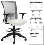 Global Total Office Vion Mesh Back Drafting Chair 6328-6 by Global