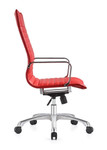 Woodstock Marketing Woodstock Janis Euro Style Red Leather Ribbed Back Office Chair 