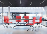 Woodstock Marketing Woodstock Janis Mid Back Red Leather Office Chair