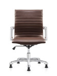  Woodstock Marketing Janis Brown Leather Side Chair 