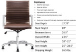 Woodstock Marketing Janis Brown Leather Side Chair
