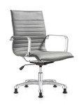 Woodstock Marketing Janis Gray Leather Side Chair