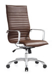 Woodstock Marketing Janis High Back Brown Leather Office Chair