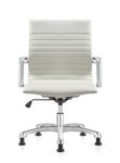  Woodstock Marketing Janis White Leather Side Chair 