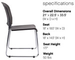 Eurotech Seating Aire Series S5000 Stack Chair (4 Pack!)