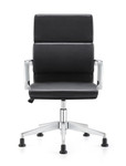 Woodstock Marketing Jimi Contemporary Black Leather Side Chair