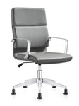 Woodstock Marketing Jimi Gray Leather Side Chair