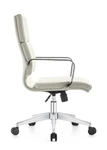 Woodstock Marketing Jimi Mid Back Contemporary Off White Leather Conference Chair