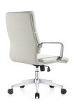 Woodstock Marketing Jimi Mid Back Contemporary Off White Leather Conference Chair