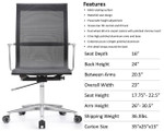 Woodstock Marketing Joan Black Full Mesh Office Chair