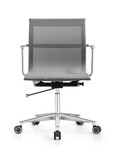 Woodstock Marketing Joan Sleek Gray Mesh Mid Back Conference Chair