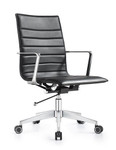  Woodstock Marketing Joe Carbon Black Leather Conference Chair 