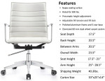 Woodstock Marketing Joe Cloud White Leather Boardroom Chair