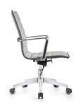 Woodstock Marketing Joe Midtown Gray Leather Boardroom Chair