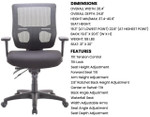 Eurotech Seating Apollo II Multi-Function Mid Back Chair MFST5455