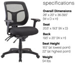 Eurotech Seating Apollo Mesh Back Ergonomic Office Chair MFT9450