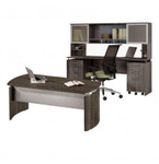 Mayline Group Medina Series Gray Steel Finished Desk and Credenza Set by Mayline 