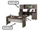 Mayline Group Medina Series Gray Steel Finished Desk and Credenza Set by Mayline
