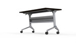 Mayline Group Mayline Model LF2460 Flip-N-Go 60" x 24" Training Room Nesting Table with Silver Base (2 Finish Options Available!) 