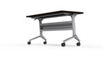 Mayline Group Mayline Model LF2460 Flip-N-Go 60" x 24" Training Room Nesting Table with Silver Base (2 Finish Options Available!)