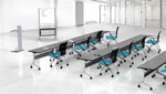 Mayline Group Mayline Model LF2460 Flip-N-Go 60" x 24" Training Room Nesting Table with Silver Base (2 Finish Options Available!)