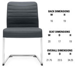 Global Total Office Global Lite Series 5953 Armless Sled Base Guest Chair