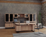 Safco Products Safco Mirella Collection Executive Desk Configuration