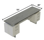 Safco Products Safco Mirella 72" Floating Top Credenza MRCBF7220