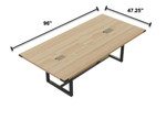 Safco Products Safco Mirella 8' Rectangular Conference Table with Optional Power MRCS8