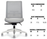 Global Total Office Global Factor Series Armless Mid Back Mesh Chair 5541NA