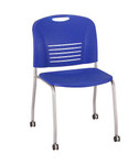 Safco Products Safco Vy Straight Leg Stack Chair with Casters 4291 (2 Pack) 